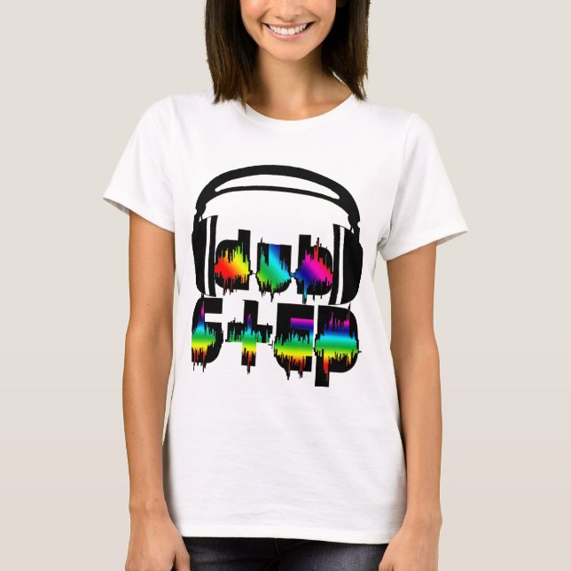 Dubbelhörlurar T-shirt (Framsida)