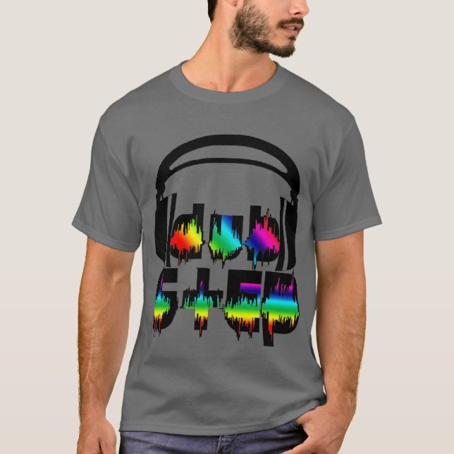 Dubbelhörlurar T-shirt (Framsida)