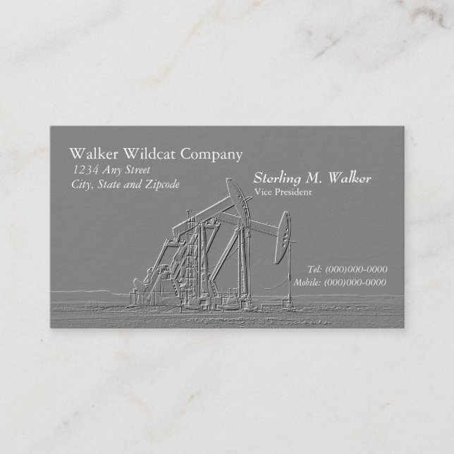 Dubbelolje- pumpa enhetsSilhouette (den präglade Visitkort (Framsida)