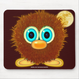 Dubbelpil Cute Wuzzy Butt & Måne, Kids Mousepad Musmatta