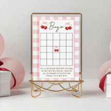 Dubbelriktade baby shower-spel Cherry Sweet