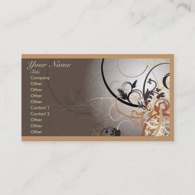 Dubbelsidig abstrakt yrkesmässig visitkort (Framsida)