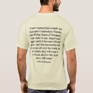 Dubbelsidig skjorta för TOVP/Srila Prabhupada T Shirt