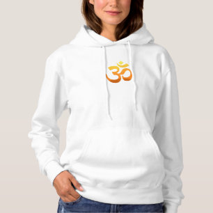Dubbelsidig tryck Yoga Om-mantra-symbol Guld Sol T Shirt