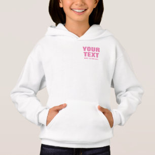 Dubbelsidig tryckt stor typsnitts text barn flicko t shirt