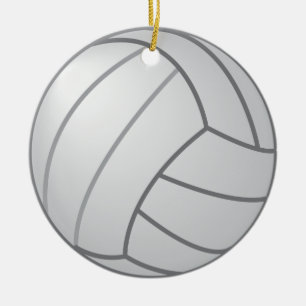 Dubbelsidig volleybollprydnad julgransprydnad keramik