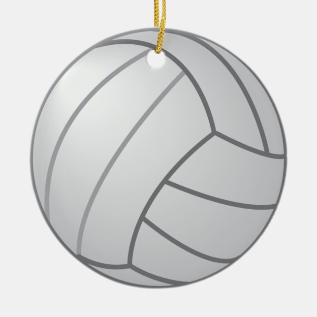 Dubbelsidig volleybollprydnad julgransprydnad keramik (Framsidan)