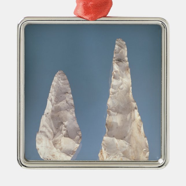 Dubbelsidiga blad, lägre Acheulean period Julgransprydnad Metall (Framsidan)