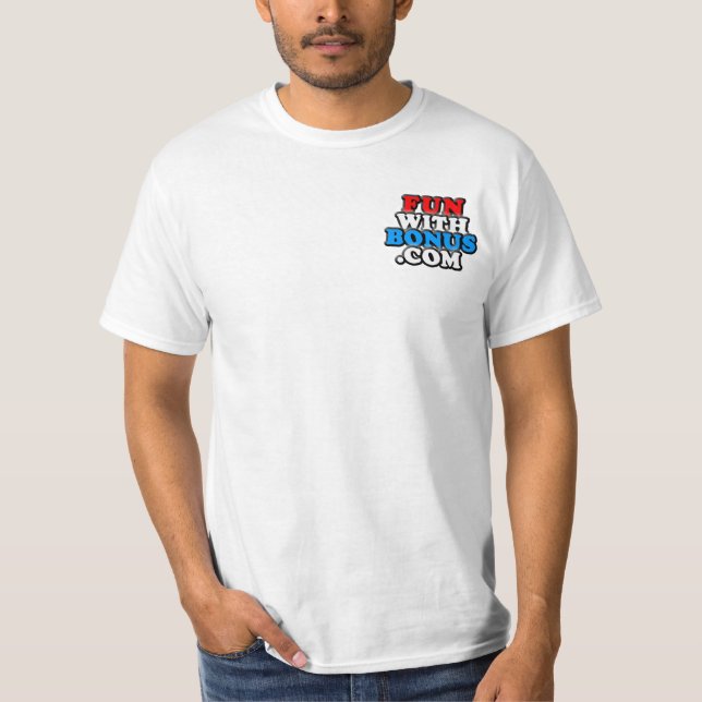 dubbelsidiga FunWithBonus.com - @FunWithBonus - T-shirt (Framsida)