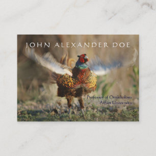 Dubbelsidiga Onithologist - Ornithologyprofessor - Visitkort