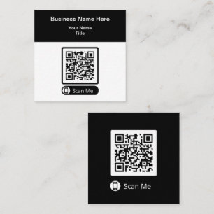 Dubbelsidiga QR-kod Kampanj Affärskort Fyrkantigt Visitkort