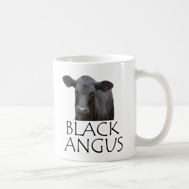 Dubbelsidiga svart Angus Kaffemugg (Höger)
