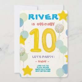 Dubbelsiffrig firande bash inbjudningar