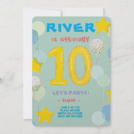 Dubbelsiffrig firande kalas inbjudningar