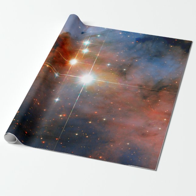Dubbelstjärnorna WR 25 & Tr16-244 - Hubble-rymdbil Presentpapper (Utrullad)