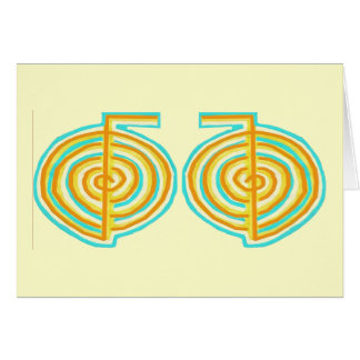 Dubbelt CHOKUREI = Karuna Reiki KRIYA Hälsningskort