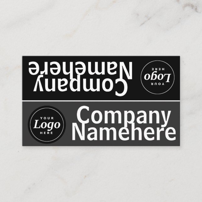 Dubbelt gråskaleAffärskort Visitkort (Framsida)