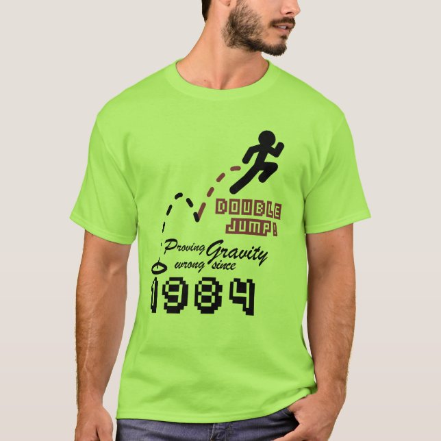 Dubbelt hopp tee shirt (Framsida)