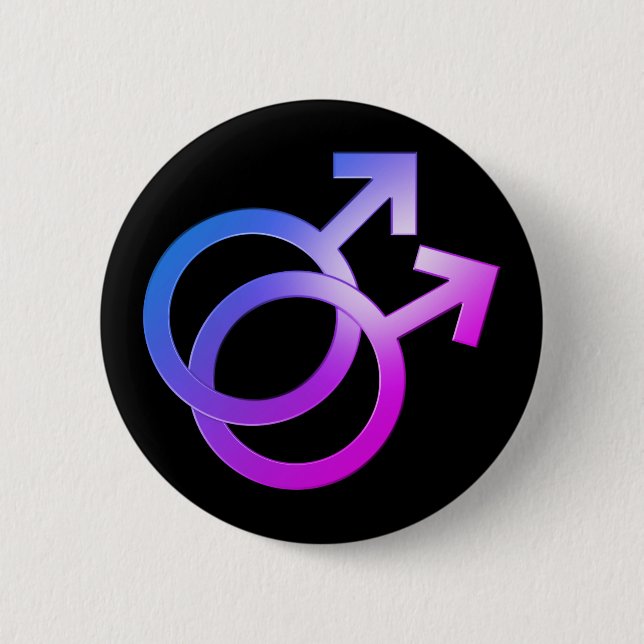 Dubbelt Male symbol Knapp (Framsida)