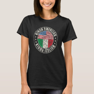Dubbelt medborgarskap Amerikanska Italien USA flag T Shirt