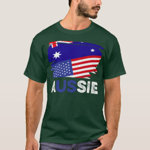 Dubbelt medborgarskap Australien Aussie American C T Shirt