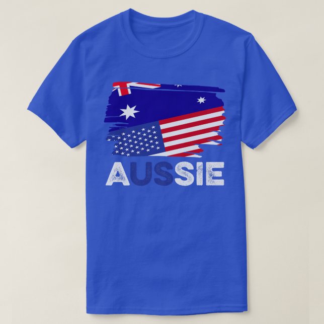 Dubbelt medborgarskap Australien Aussie American C T Shirt (Design framsida)