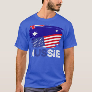 Dubbelt medborgarskap Australien Aussie American C T Shirt