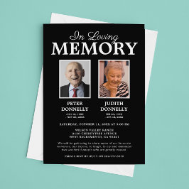 Dubbelt minnesfoto inbjudningar