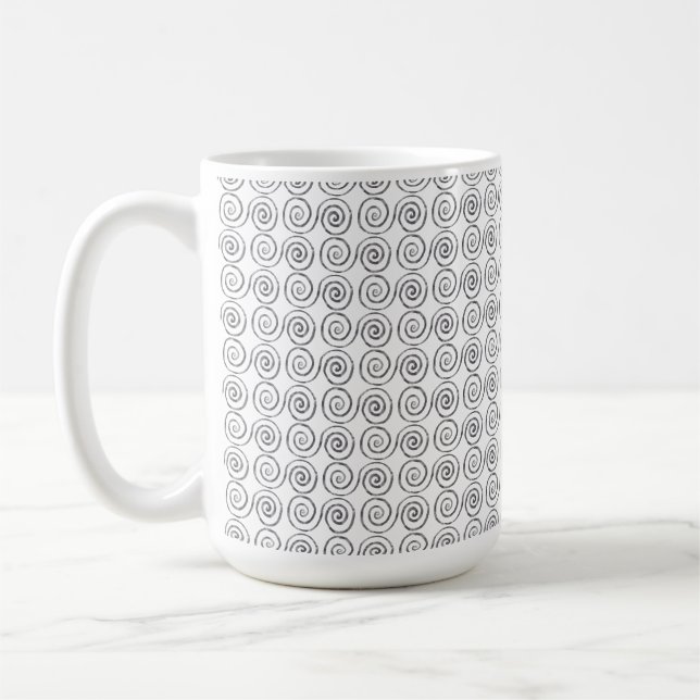 Dubbelt spiral-keltiskt mönster kaffemugg (Vänster)