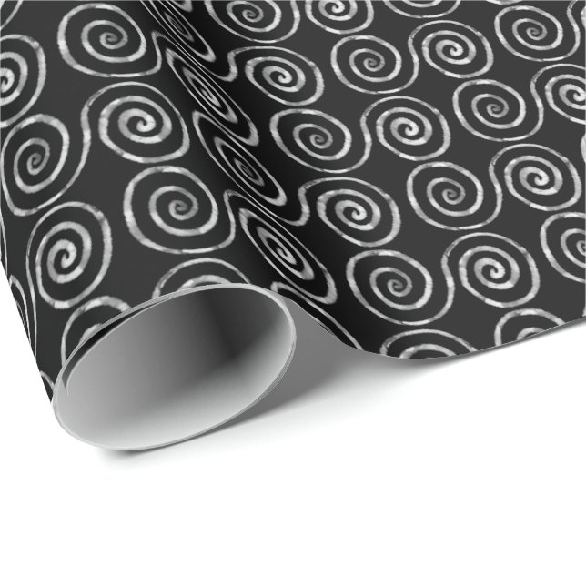 Dubbelt spiral-keltiskt mönster presentpapper (Rullad Hörn)