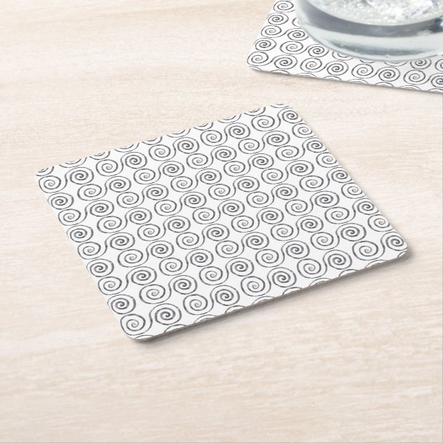 Dubbelt spiral-keltiskt mönster underlägg papper kvadrat (Vinklad)