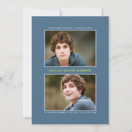 Dubbelt stripe Studenten-meddelande Inbjudningar