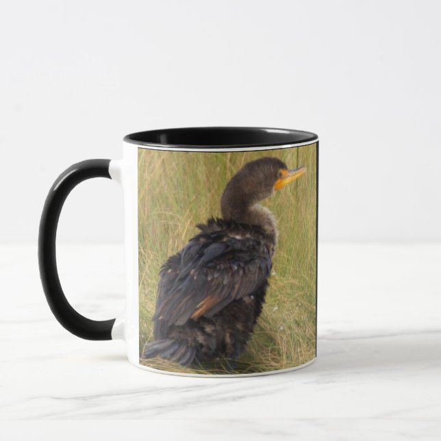 Dubbeltofsad Storskarv Fågel Mugg (Vänster)