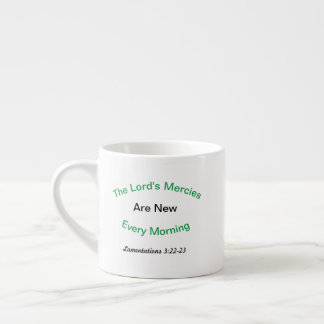 Dubbelversa Espresso Mugg Lamentations 3:22-23 Espressomugg
