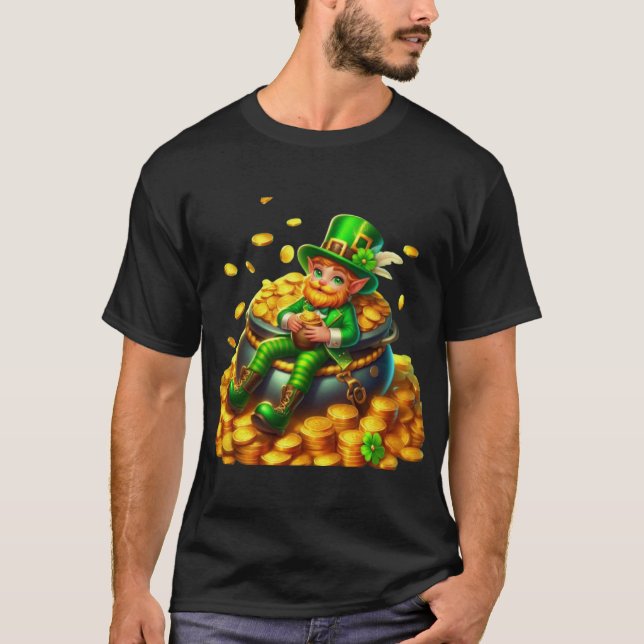 Dubbing Leprechaun St patricks day Shenanigans Sai T Shirt (Framsida)