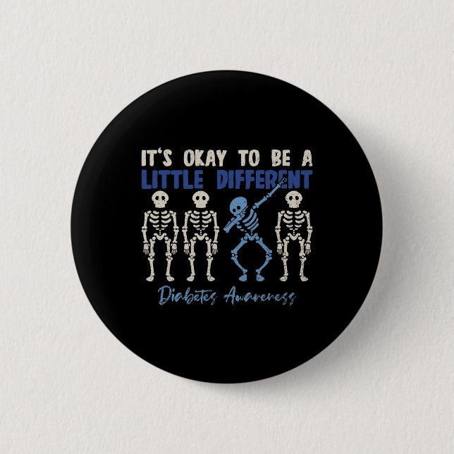 Dubbing Skeleton T1d Diabetes Awareness Warrior Cl Knapp (Framsida)