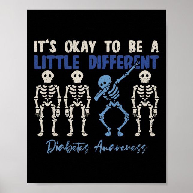 Dubbing Skeleton T1d Diabetes Awareness Warrior Cl Poster (Framsidan)