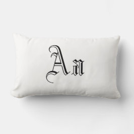 Dubbla A Monogram i svartvitt Lumbarkudde