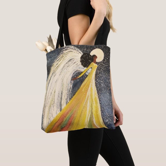 Dubbla Angel - allt-over-Print Shoulder Tote Tygkasse (Närbild)