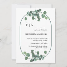 Dubbla Arch Eucalyptus Greenery Simple Monogram