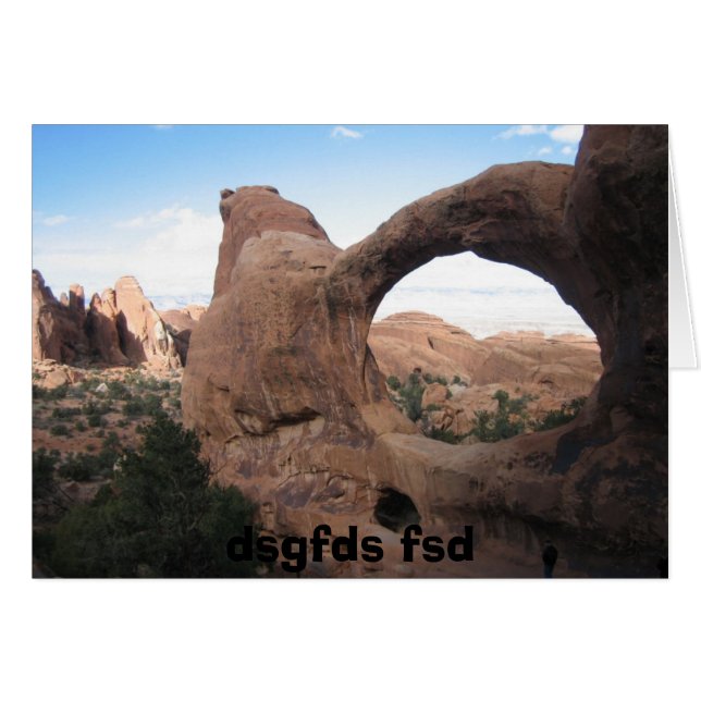 Dubbla Arch Hälsningskort (Framsidan Horizontal)