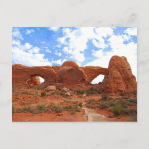 Dubbla Arches, Arches National Park, Utah Vykort