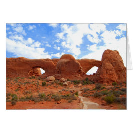 Dubbla Arches, Arches nationalpark, Utah, kort