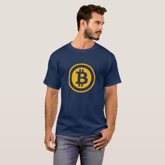Dubbla av bitmynts logotyp t shirt