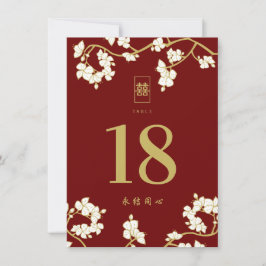 Dubbla av Cream Peach/Plum Blommars Happity Bröll