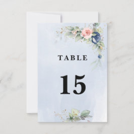 Dubbla av marint blått och Rosa  Bordsnummer vid s