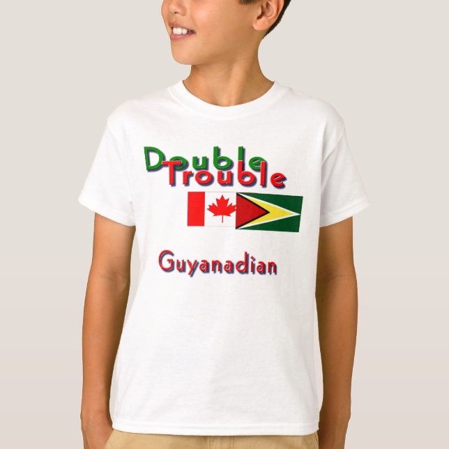 Dubbla Barn i fertil guyanananancanadiska t-shirts (Framsida)