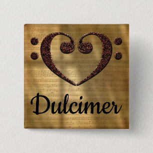 Dubbla Bass Clef Heart Dulcimer Knapp