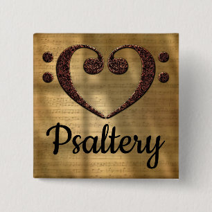 Dubbla Bass Clef Heart Psaltery Knapp