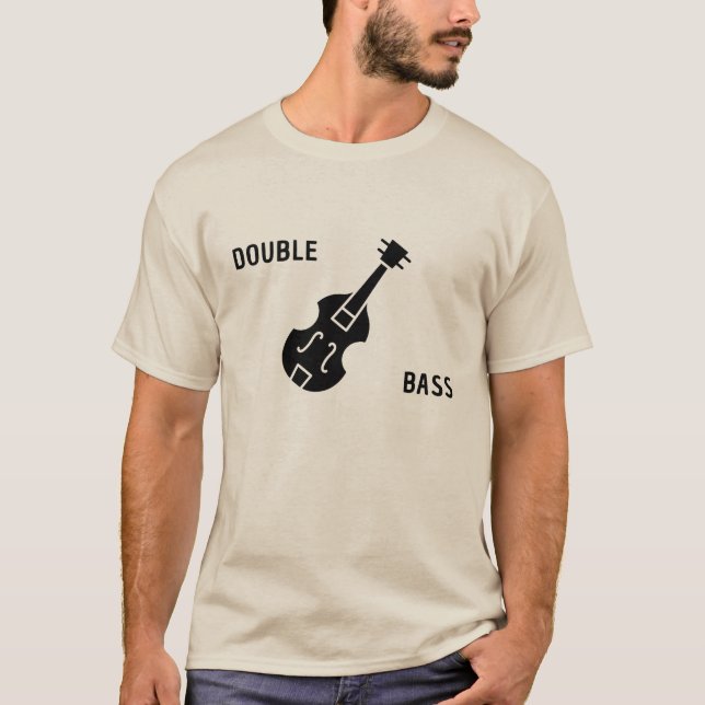 Dubbla Bass i svart T Shirt (Framsida)